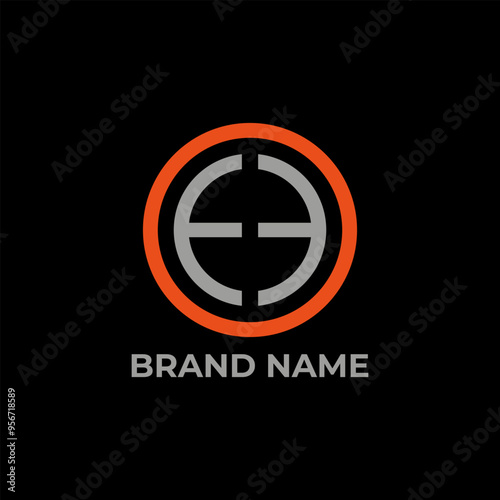EE circle letter logo design