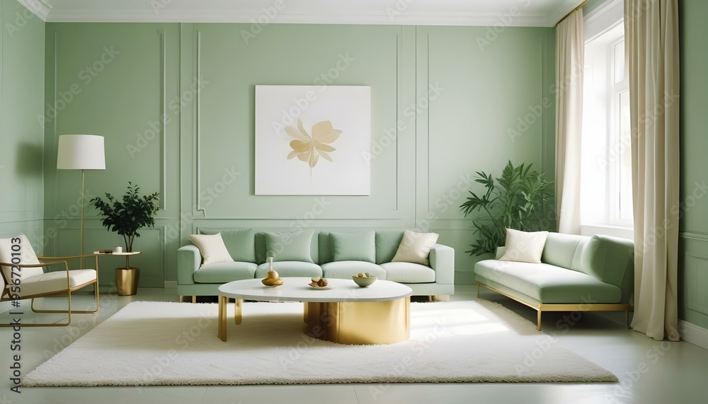 Fototapeta premium Photo interior modern design room 3d illustration