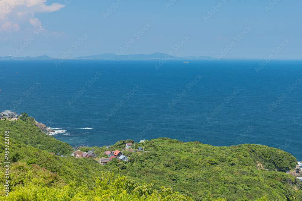 日本 三重県鳥羽市のパールロード沿いにある鳥羽展望台から見える太平洋 日本 三重県鳥羽市のパールロード沿いにある鳥羽展望台から見える太平洋