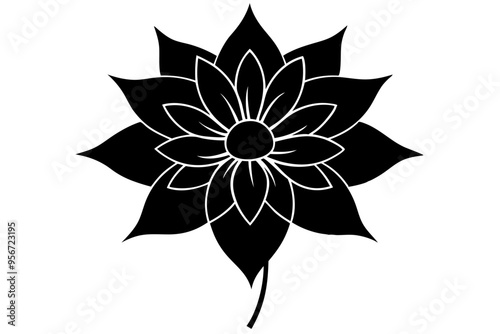 a flower silhuette vector illustration