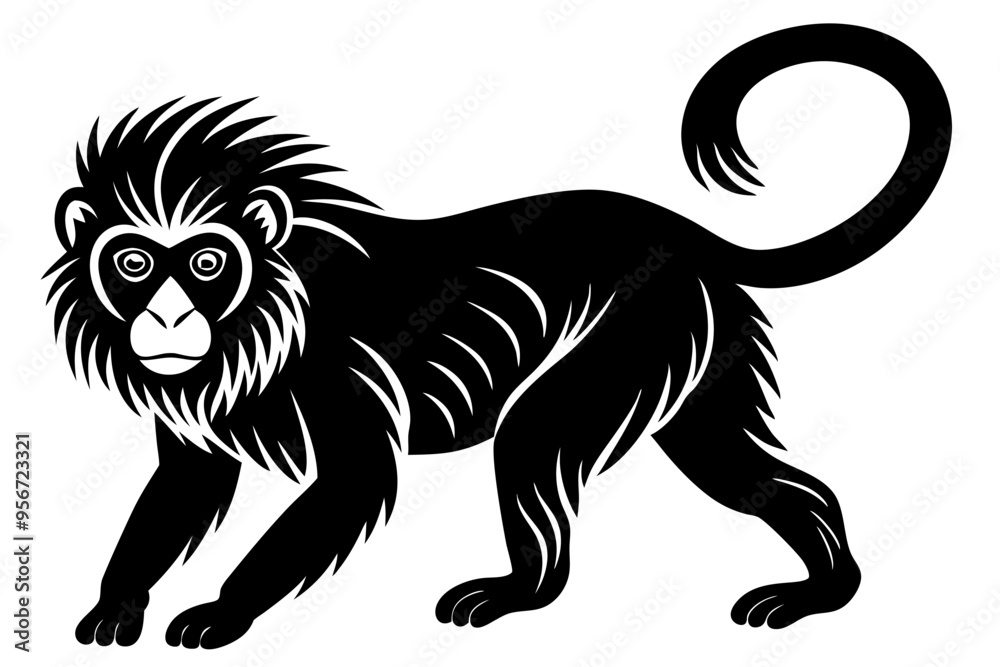 Obraz premium vector illustration of lion