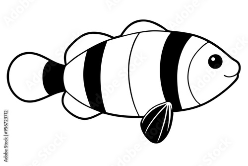 fish cartoon  silhuette vector illustration