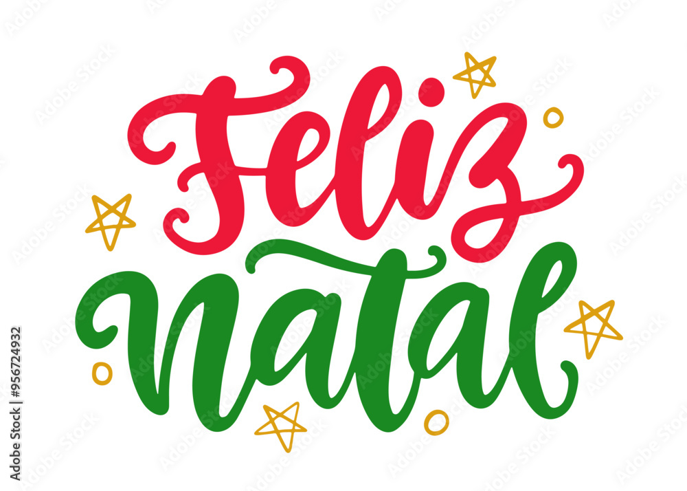 Happy New Year in portuguese card lettering Happy New Year in portuguese card lettering