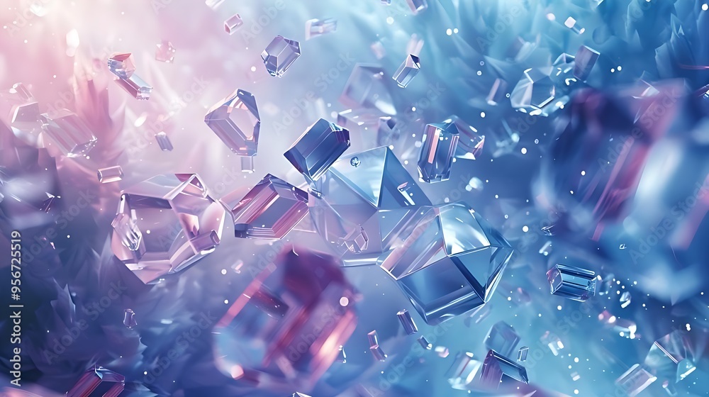 Crystal Abstract in Pastel Tones Crystal Abstract in Pastel Tones