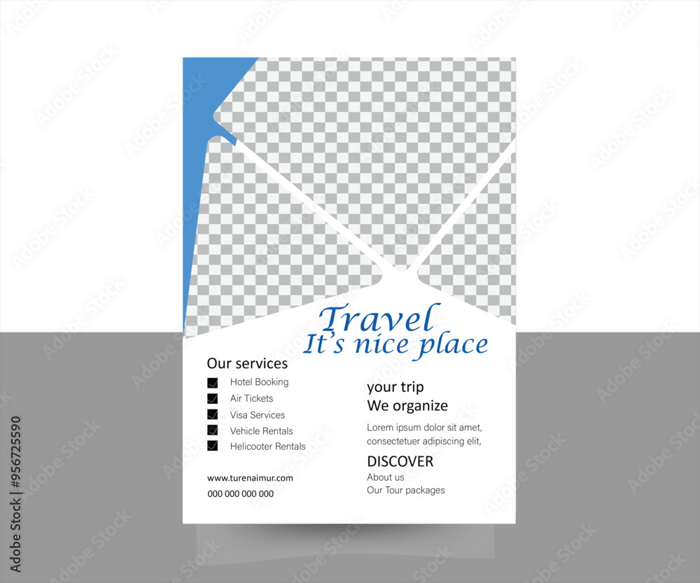 Fototapeta premium Colorful flyer template with flat design.