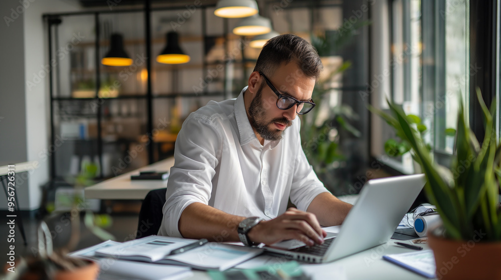an accountant calculating business expenses in modern office, business financial data audit concept an accountant calculating business expenses in modern office, business financial data audit concept