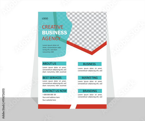 Modern advertising school admission roll up banner.