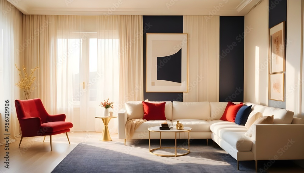 Photo interior modern design room 3d illustration Photo interior modern design room 3d illustration