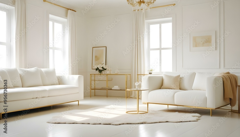 Fototapeta premium Photo interior modern design room 3d illustration