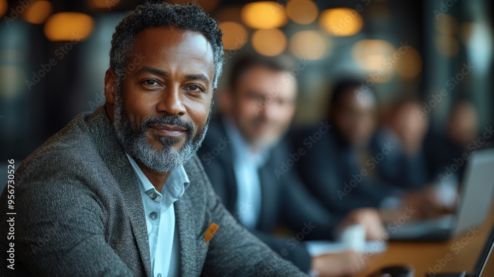 A high-profile executive conference with participants discussing strategies around a large conference table A high-profile executive conference with participants discussing strategies around a large conference table