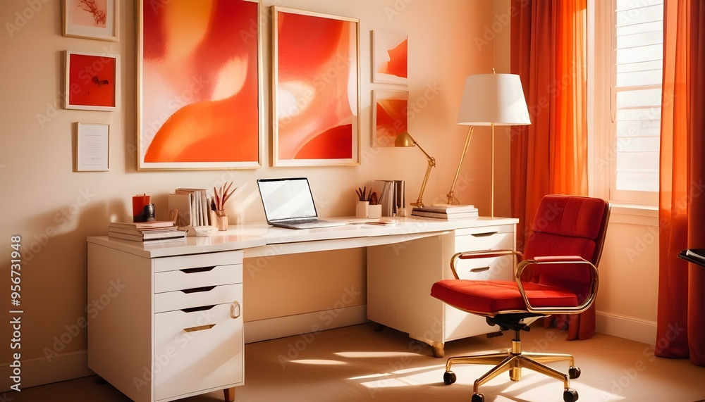 Fototapeta premium Photo interior modern design room 3d illustration