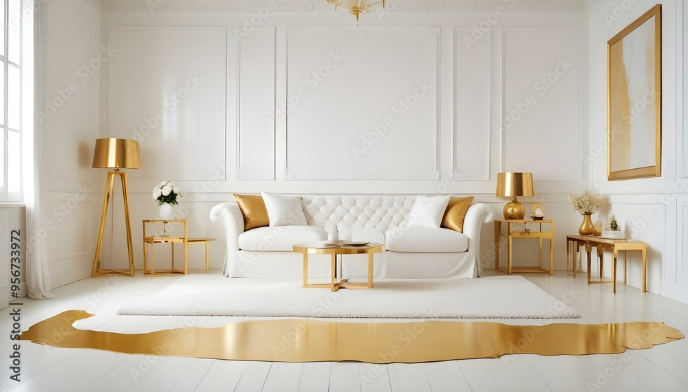 Obraz premium Photo interior modern design room 3d illustration