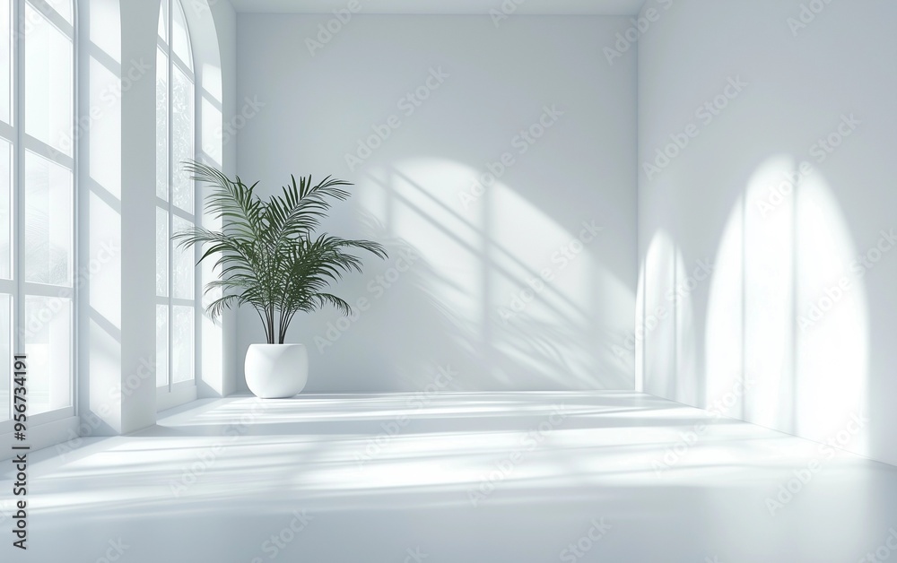 Minimalist Abstract White Background with Soft Shadows and Light Reflections, Ideal for Product Display or Advertising Backdrop in a Studio Setting. Minimalist Abstract White Background with Soft Shadows and Light Reflections, Ideal for Product Display or Advertising Backdrop in a Studio Setting.