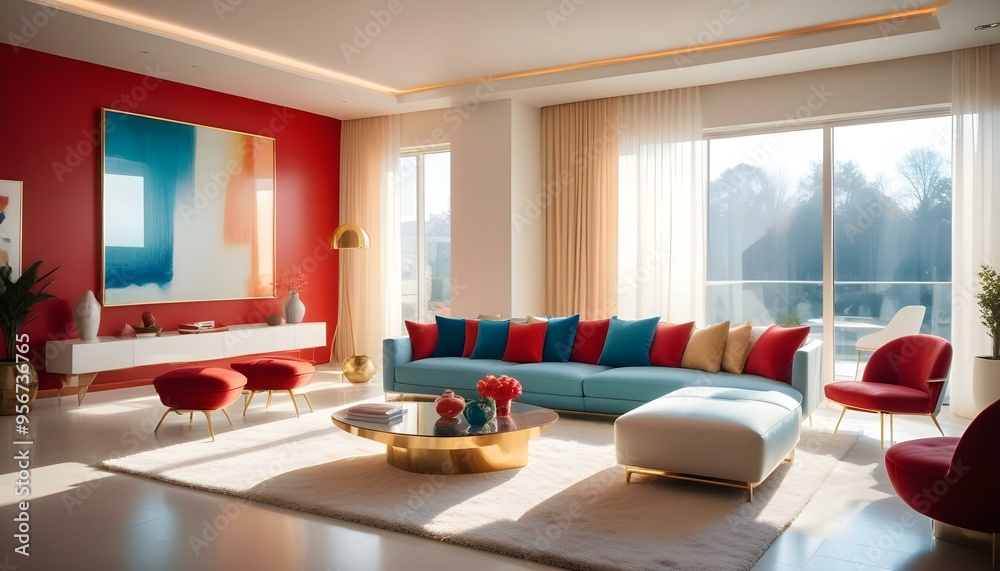 Photo interior modern design room 3d illustration Photo interior modern design room 3d illustration