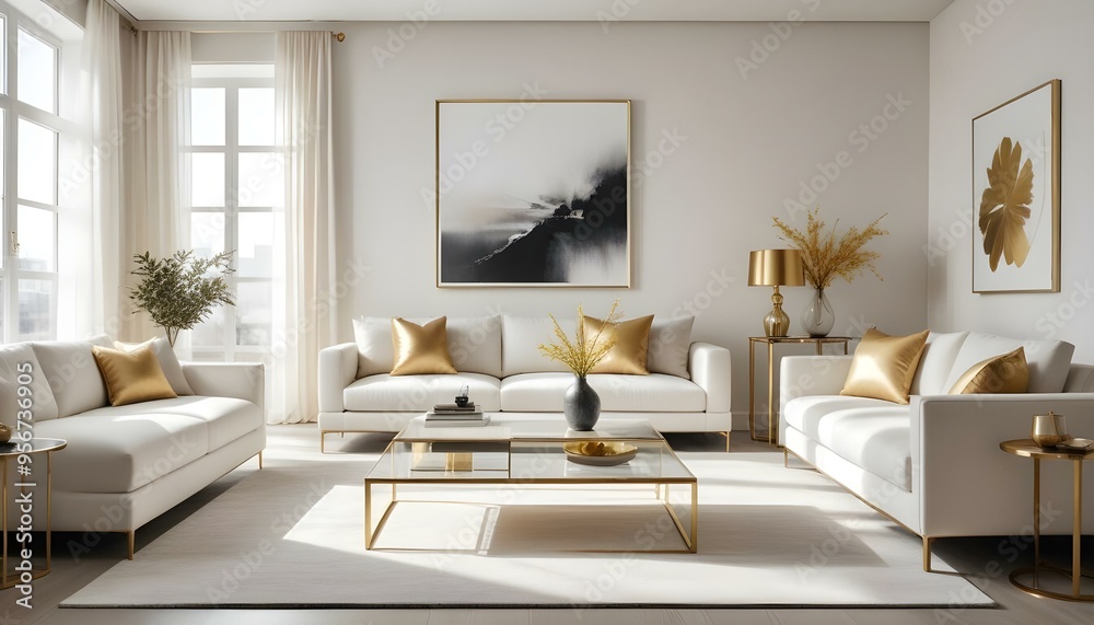 Photo interior modern design room 3d illustration Photo interior modern design room 3d illustration