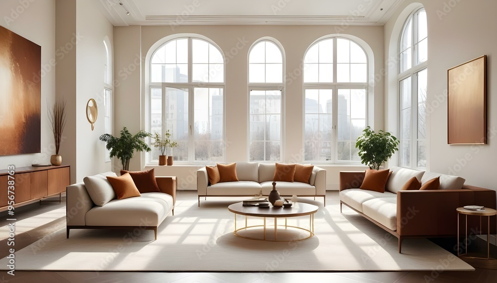 Photo interior modern design room 3d illustration Photo interior modern design room 3d illustration