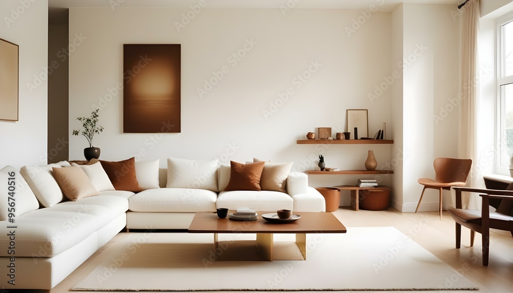 Fototapeta premium Photo interior modern design room 3d illustration