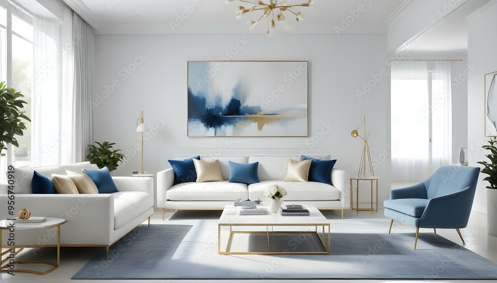 Photo interior modern design room 3d illustration Photo interior modern design room 3d illustration
