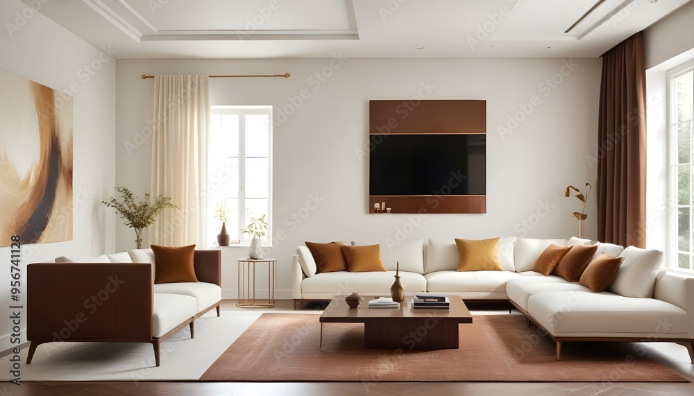 Photo interior modern design room 3d illustration Photo interior modern design room 3d illustration