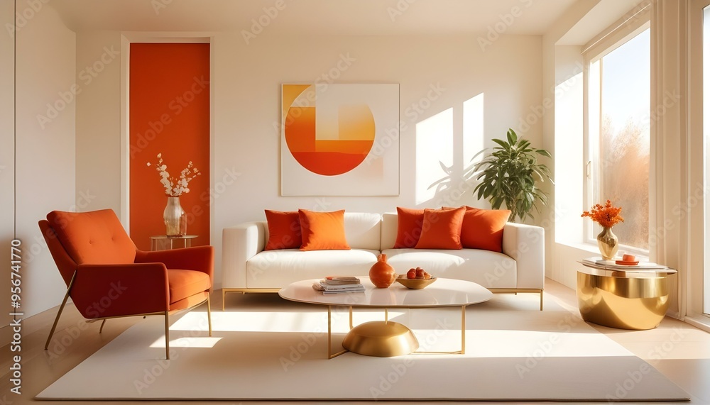 Fototapeta premium Photo interior modern design room 3d illustration