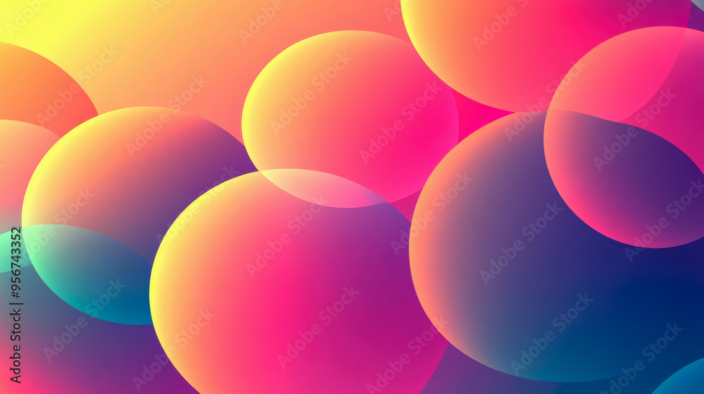 A collection of colorful spheres in shades of pink, yellow, and purple with a gradient effect, creating a vibrant abstract design. A collection of colorful spheres in shades of pink, yellow, and purple with a gradient effect, creating a vibrant abstract design.
