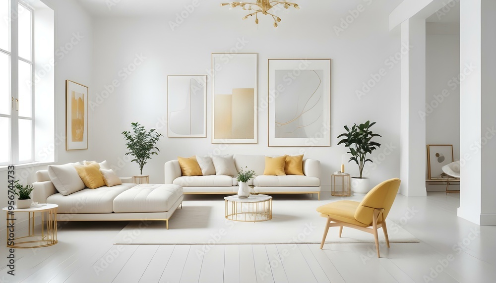 Photo interior modern design room 3d illustration Photo interior modern design room 3d illustration