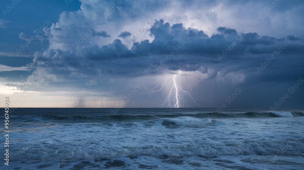 Dramatic Thunderstorm at Sea Dramatic Thunderstorm at Sea