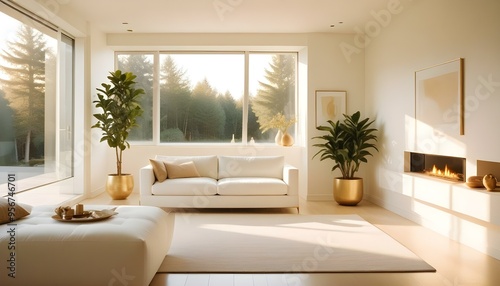 Photo interior modern design room 3d illustration