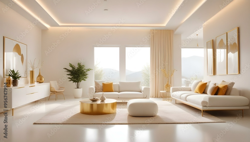 Photo interior modern design room 3d illustration Photo interior modern design room 3d illustration