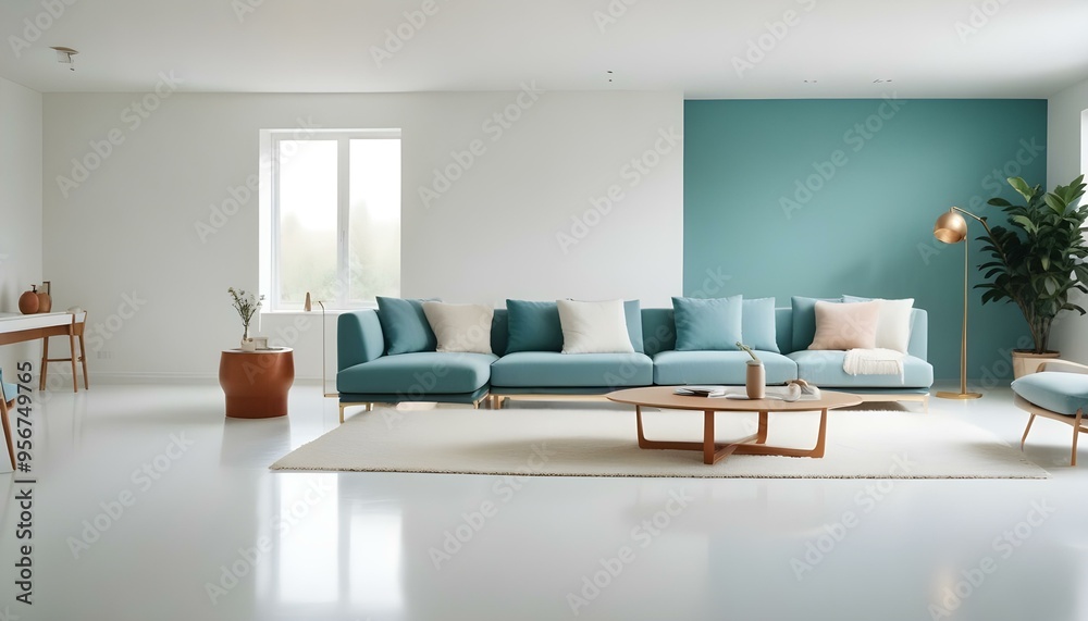 Obraz premium Photo interior modern design room 3d illustration