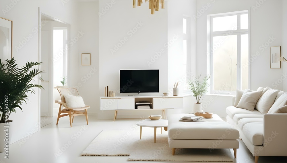 Fototapeta premium Photo interior modern design room 3d illustration