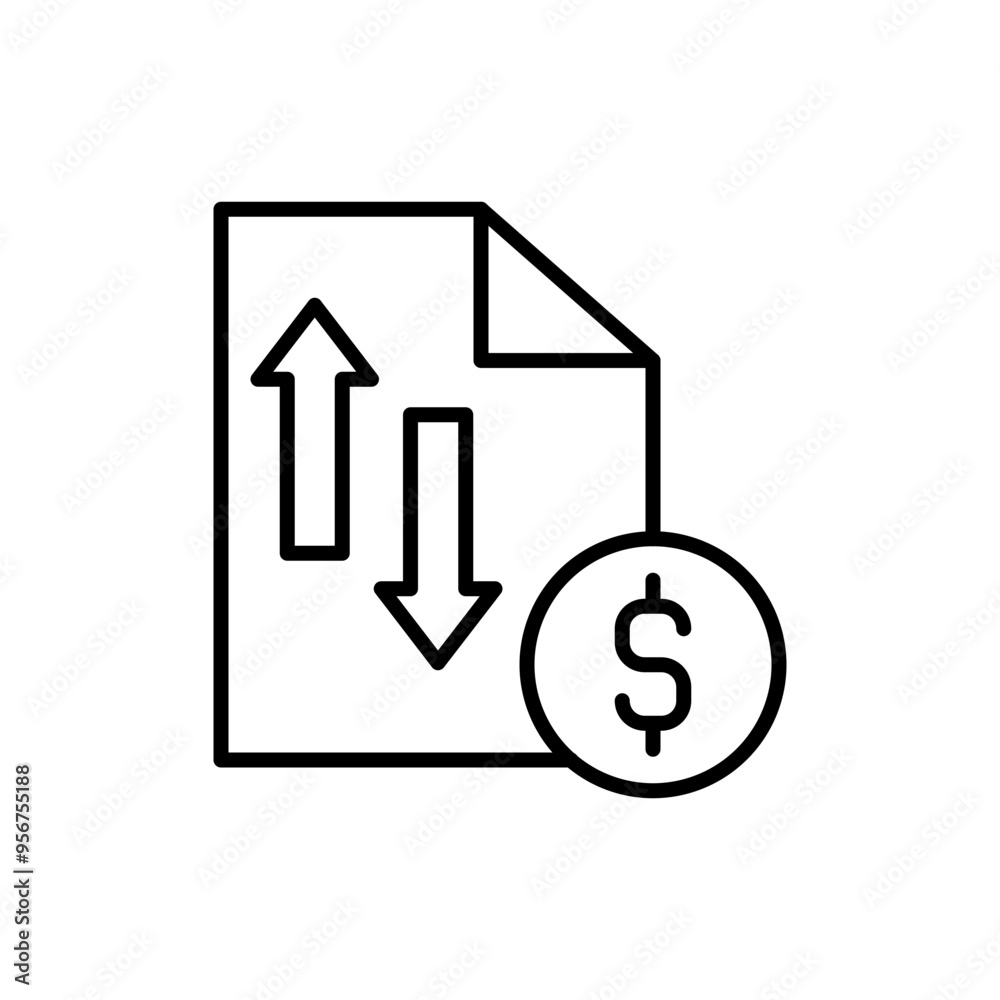 Cash flow outline icons, minimalist vector illustration ,simple transparent graphic element .Isolated on white background Cash flow outline icons, minimalist vector illustration ,simple transparent graphic element .Isolated on white background