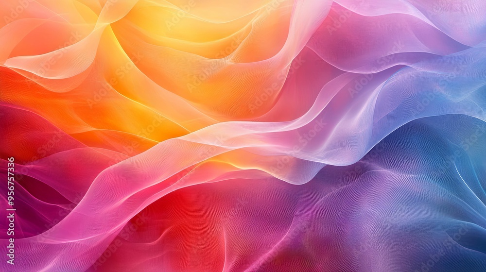 Abstract Swirling Waves of Vibrant Hues Abstract Swirling Waves of Vibrant Hues