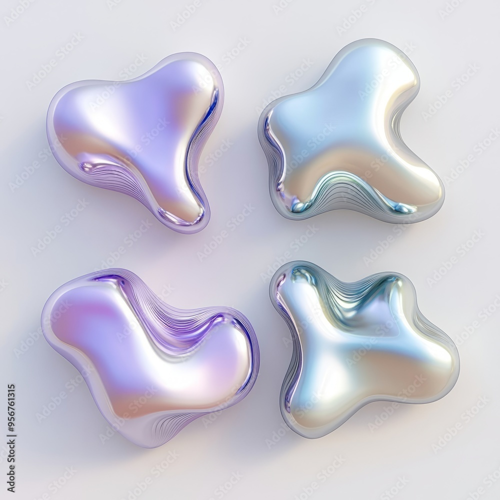 Cute 3D Vibraslap Set in Pastel Silver: Minimalist & Playful Design Cute 3D Vibraslap Set in Pastel Silver: Minimalist & Playful Design