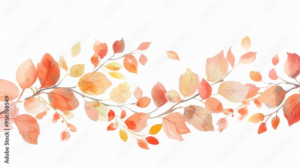 Crisp Air and Falling Leaves in elegant script, with a backdrop of autumn leaves, watercolor drawing, isolated on white background Crisp Air and Falling Leaves in elegant script, with a backdrop of autumn leaves, watercolor drawing, isolated on white background