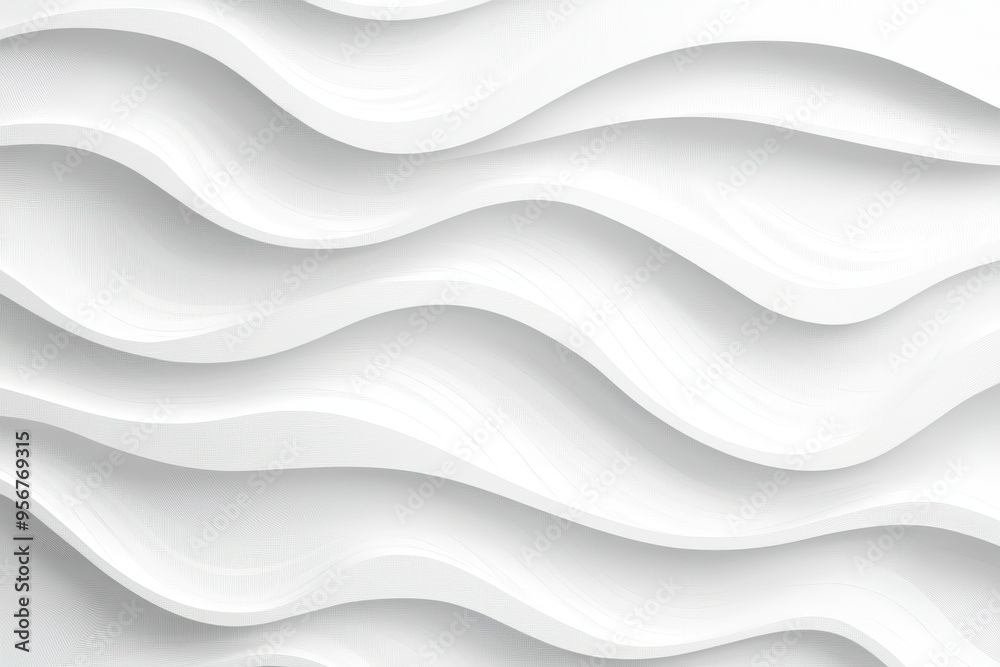Fototapeta premium Abstract wavy white background
