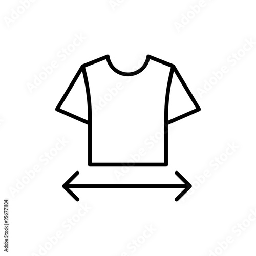 Clothes size outline icons, minimalist vector illustration ,simple transparent graphic element .Isolated on white background