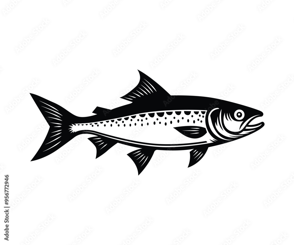 Vector salmon fish Vector salmon fish