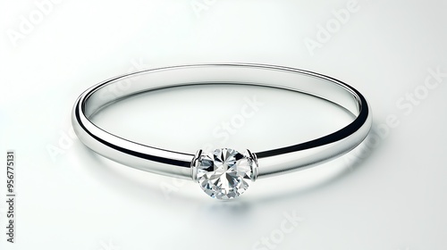 Wallpaper Mural Sleek Contemporary Diamond Bracelet Accessory on Isolated White Background Torontodigital.ca