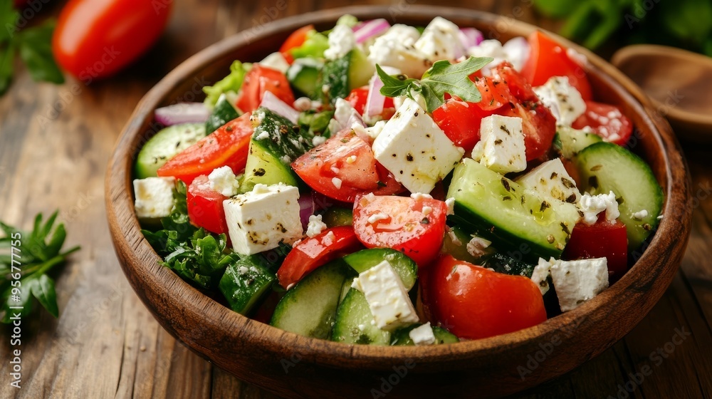 Salad on wood Salad on wood