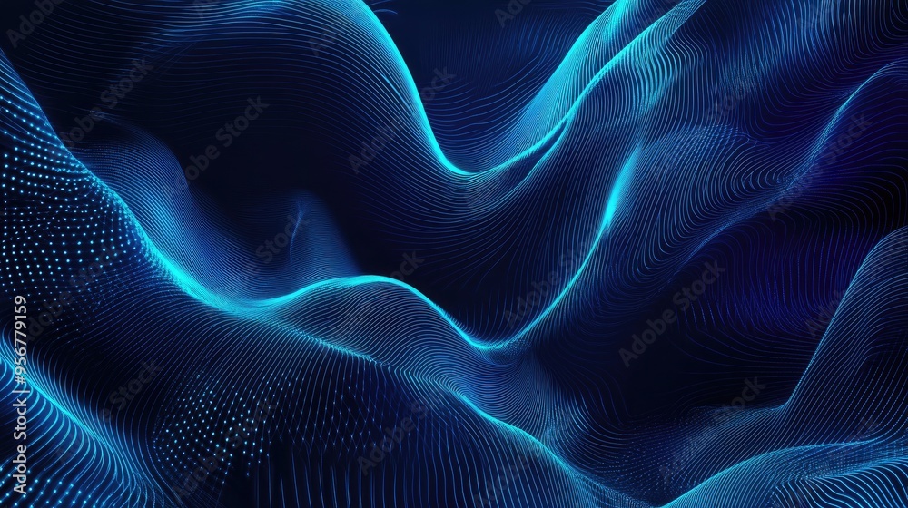 Abstract blue background in a line art style Abstract blue background in a line art style