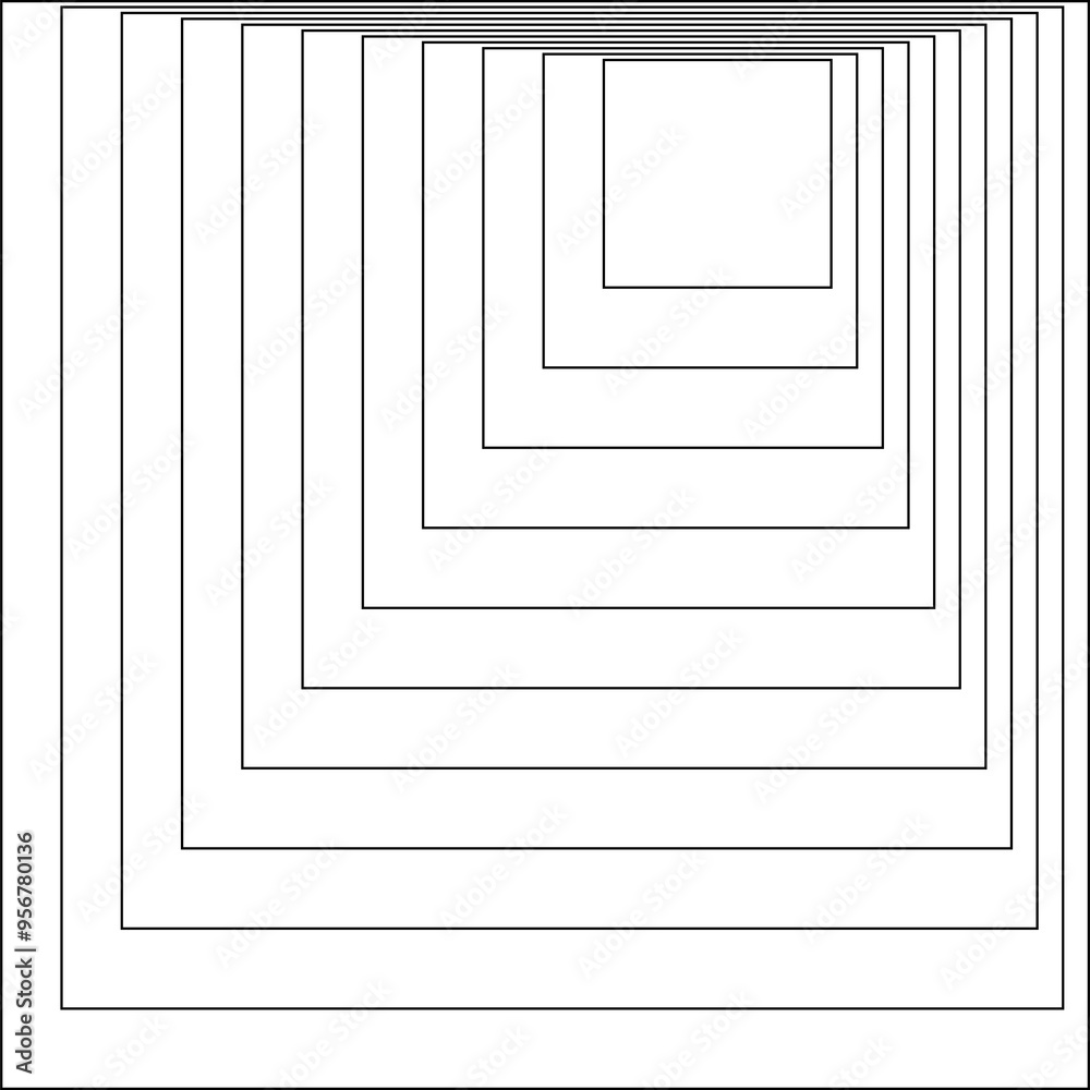 Square line blended shapes. Modern graphic design elements Square line blended shapes. Modern graphic design elements