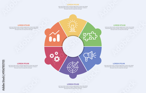 Colorful gradient infographic elements