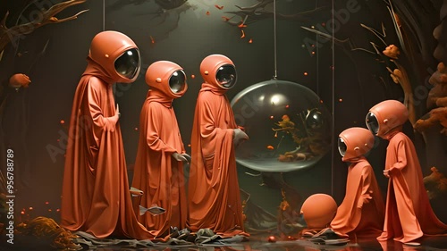 inquisition in surreal world. Generative Ai