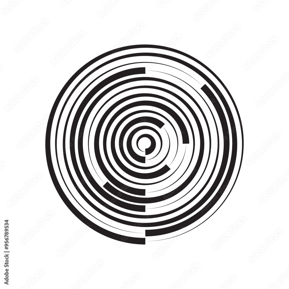 Concentric circles geometric icon Concentric circles geometric icon