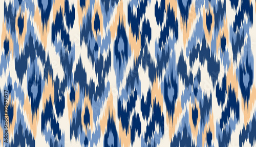 geometric ethnic vintage texture vector art design. textile fashion pattern line ikat seamless pattern and batik fabric texture asian background wallpaper geometry indian. Ethnic abstract ikat art .