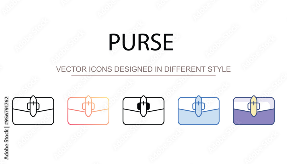 Purse icon design with white background stock illustration Purse icon design with white background stock illustration