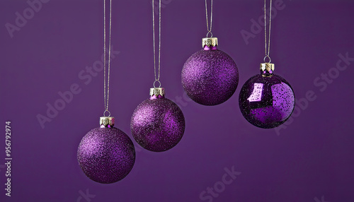 purple christmas balls