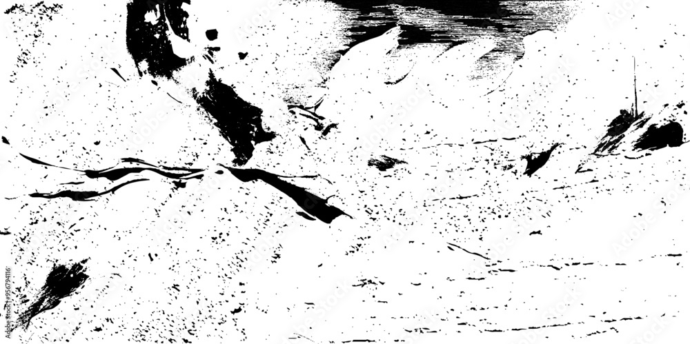 Naklejka premium Distressed and rough concrete floor vector texture. Subtle texture with grain and stains. Black and White Grunge Texture with Dust and Grain Noise Particles