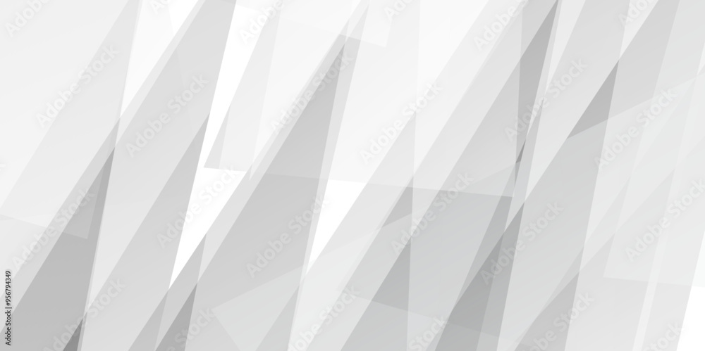 Fototapeta premium Gray abstract gradient HD background with lines. white and grey background. Abstract pale geometric pattern. space design concept. Decorative web layout or poster, banner. Vector illustration.
